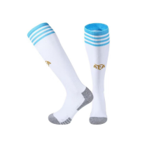 (Kids(EU 30-36)) 2024 Argentina Home Socks for Kids Junior Football Training Activewear Socks Soccer Stocking