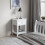 Noa and Nani Karlstad Bedside Table with Drawer in Classic White 2