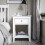 Noa and Nani Karlstad Bedside Table with Drawer in Classic White 1