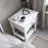 Noa and Nani Karlstad Bedside Table with Drawer in Classic White 3