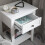 Noa and Nani Karlstad Bedside Table with Drawer in Classic White 4