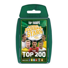World Football Stars Top Trumps Top 200 – Pack 5 (WM04842-EN1-6) Gold Foil Cards, Travel Case, Ages 6+ - Board Game
