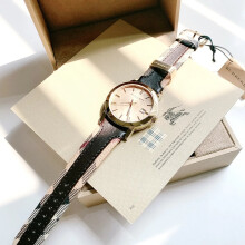 BURBERRY BU9032 UNISEX WATCH BROWN STRAP GOLD DIAL GOLD CASE