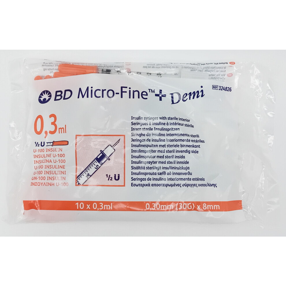 (0.3ml) BD Micro-Fine All Sizes - Pack of 10