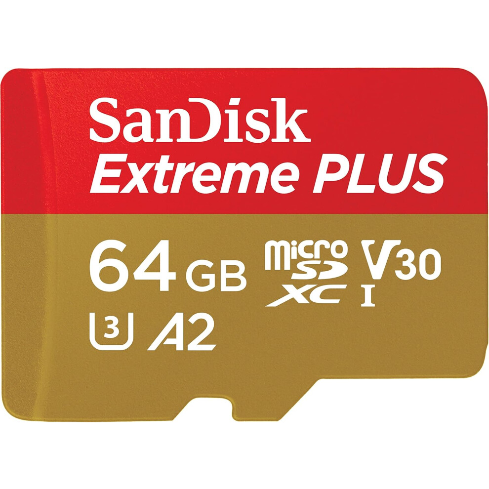 Sandisk 64Gb Extreme Microsdxc With A2 Uhs-I, Class 10, U3, V30