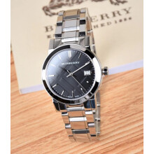 BURBERRY BU9101 WOMEN'S WATCH SILVER BRACELET BLACK DIAL SILVER CASE