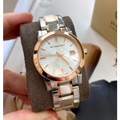 Burberry BURBERRY BU9105 WOMEN'S WATCH SILVER ROSE GOLD STRAP SILVER DIAL