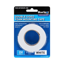 Blue Spot Tools - 19mm x 2M White Double Sided Foam Mounting Tape