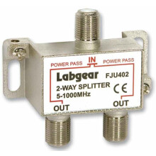 LABGEAR - UHF 2-Way Splitter Power Pass Both Ports 5-1000MHz