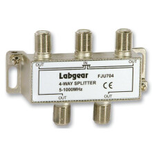 LABGEAR - UHF 4-Way Splitter Power Pass All Ports 5-1000MHz