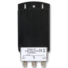 LABGEAR - 2-Way Splitter with Slide-In Outdoor Box 5-2400MHz