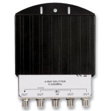 LABGEAR - 4-Way Splitter with Slide-In Outdoor Box 5-2400MHz