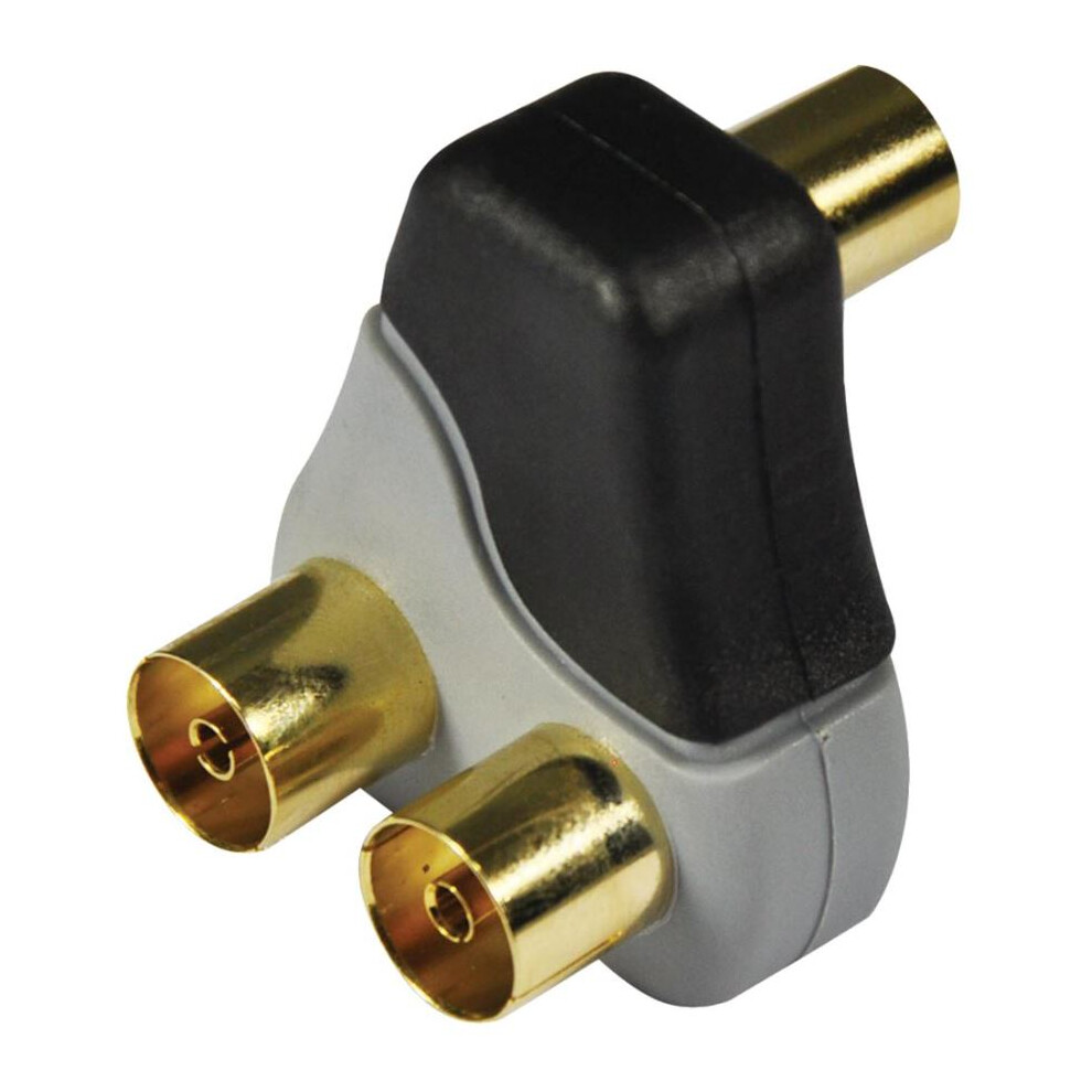 MAXVIEW - Coaxial Y Splitter, 2 Way, Right Angled