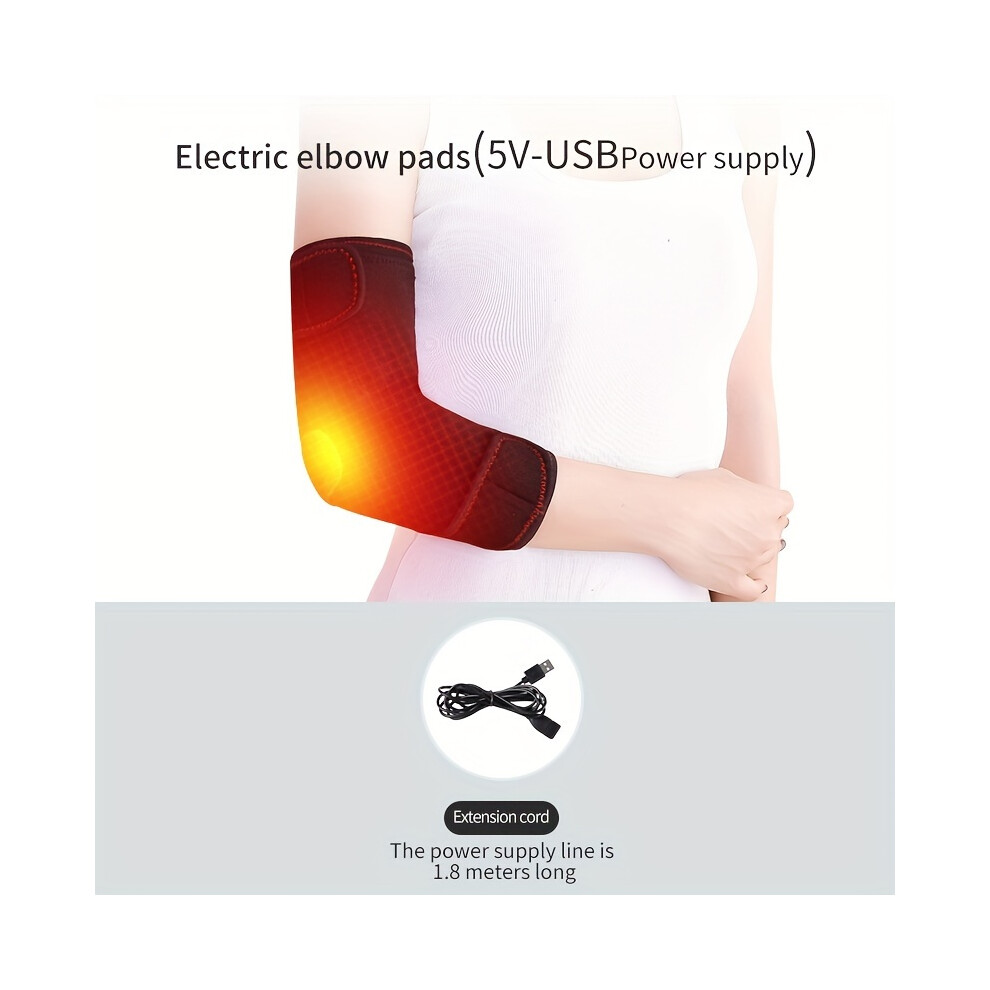 Mdsrjone (Heating) Usb Heated Elbow Support Brace With Vibration Massage - 3-Temperature Control Settings