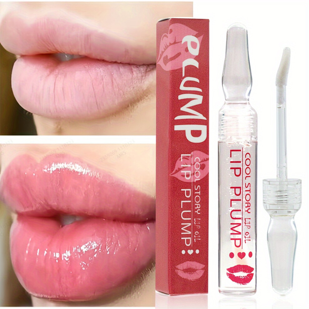 (CL22308 Lip Oil) Lip Fuller Gloss, Moisturizing Hydrating Lip Serum, Fuller Lip Care, Cosmetic Beauty Enhancer