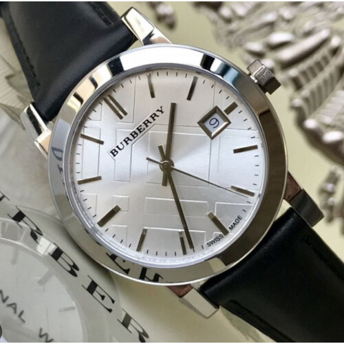 Burberry BURBERRY BU9106 WOMEN'S WATCH BLACK STRAP SILVER DIAL SILVER CASE