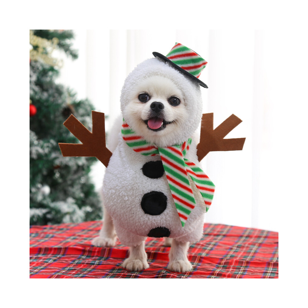 Christmas Snowman Costume 
 Snowman Dog Costume 
 Dog Christmas Clothes Holiday Dog Cat Pet For Christmas Cosplay Pet Clothes