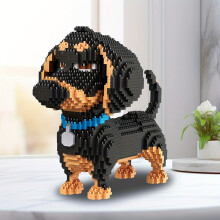 (6113) 2100pcs Building Blocks Sets, Cute Animal Dachshund Dog, Holiday Gift