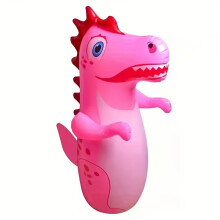 (pink, 1pc) Dinosaur Inflatable Punching Bag - Vertical Boxing Tumbler Toy for Kids