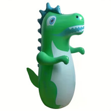 (Green, 1pc) Dinosaur Inflatable Punching Bag - Vertical Boxing Tumbler Toy for Kids