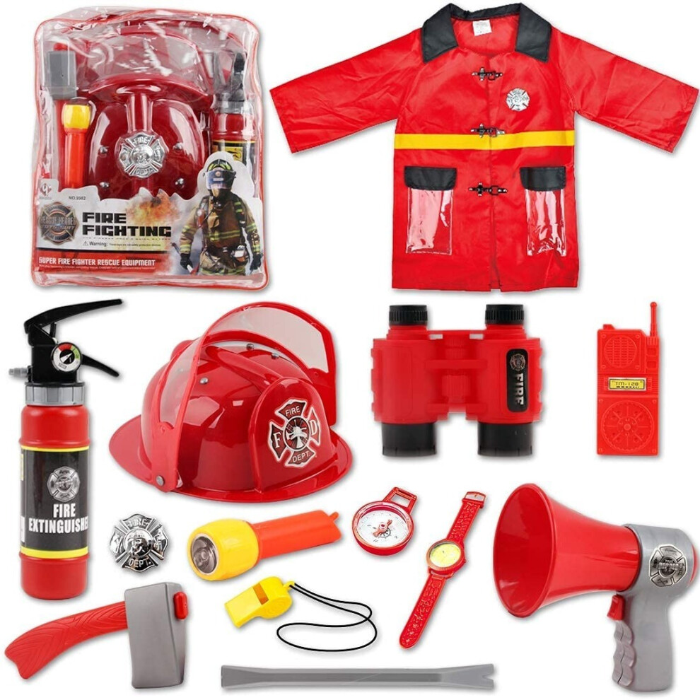 Mdsrjone (Children Firefighter Toy Set) Washable Kids Fireman Costume Role Play Toys Not,Specified