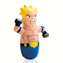 (Yellow, 1pc) 1pc Bop Bag, Inflatable Bouncer Toy, Cartoon Play Boxing Doll Wrestler