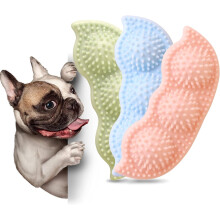 3 Pack Puppy Teething Chew Toys, Dog Chew Toysblue, Green, Light Pink Bean Toys For Pets