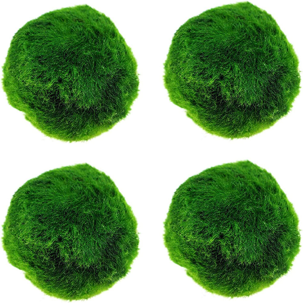 4Pcs Aquarium Moss Ballslive Aquarium Plants Green Moss Decorative Ball For Fish Tank Ornaments