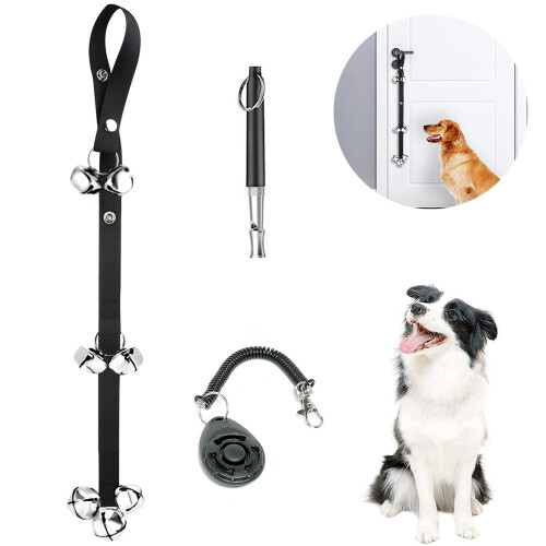 Pet Alarm Bell - 7 Bells + Clicker + Whistle Style 3