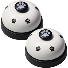 Training Bells For Pets, 2 Pieces Of Dog Bells For Communication And Cleanliness Training, Black + White (2 Pack)