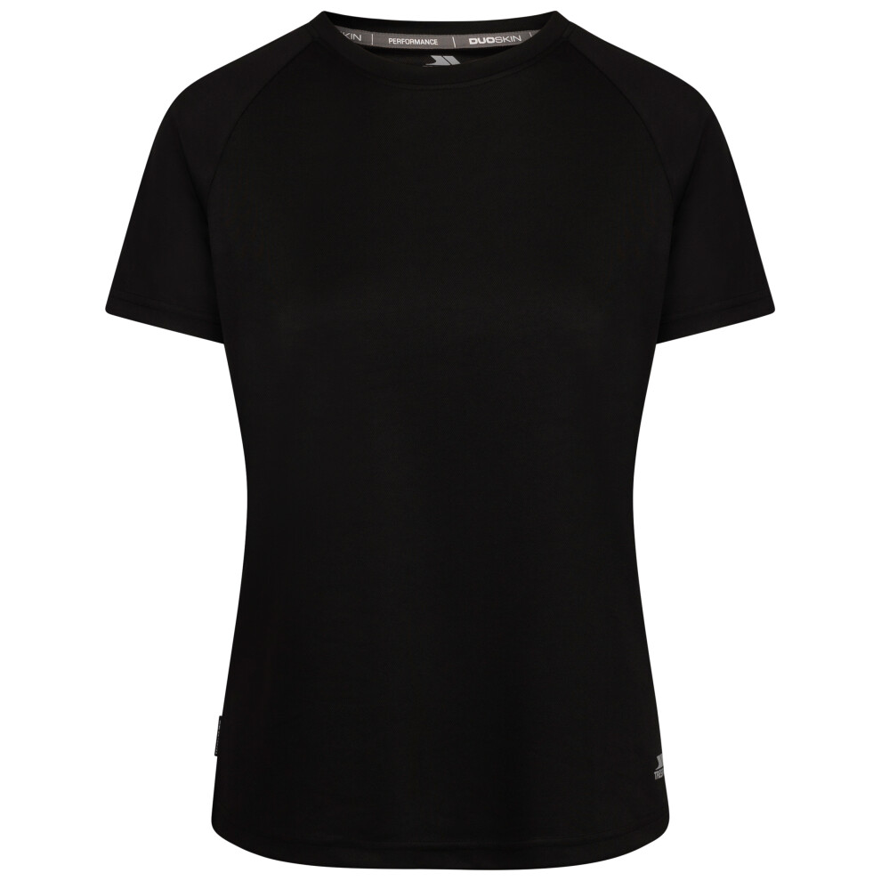 (14, Black) Trespass Womens Duoskin Sports Gym Top Claudette