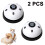 Pet Bell, 2 Pack Metal Bell Dog Training With Non Skid Rubber Bottoms-White 2