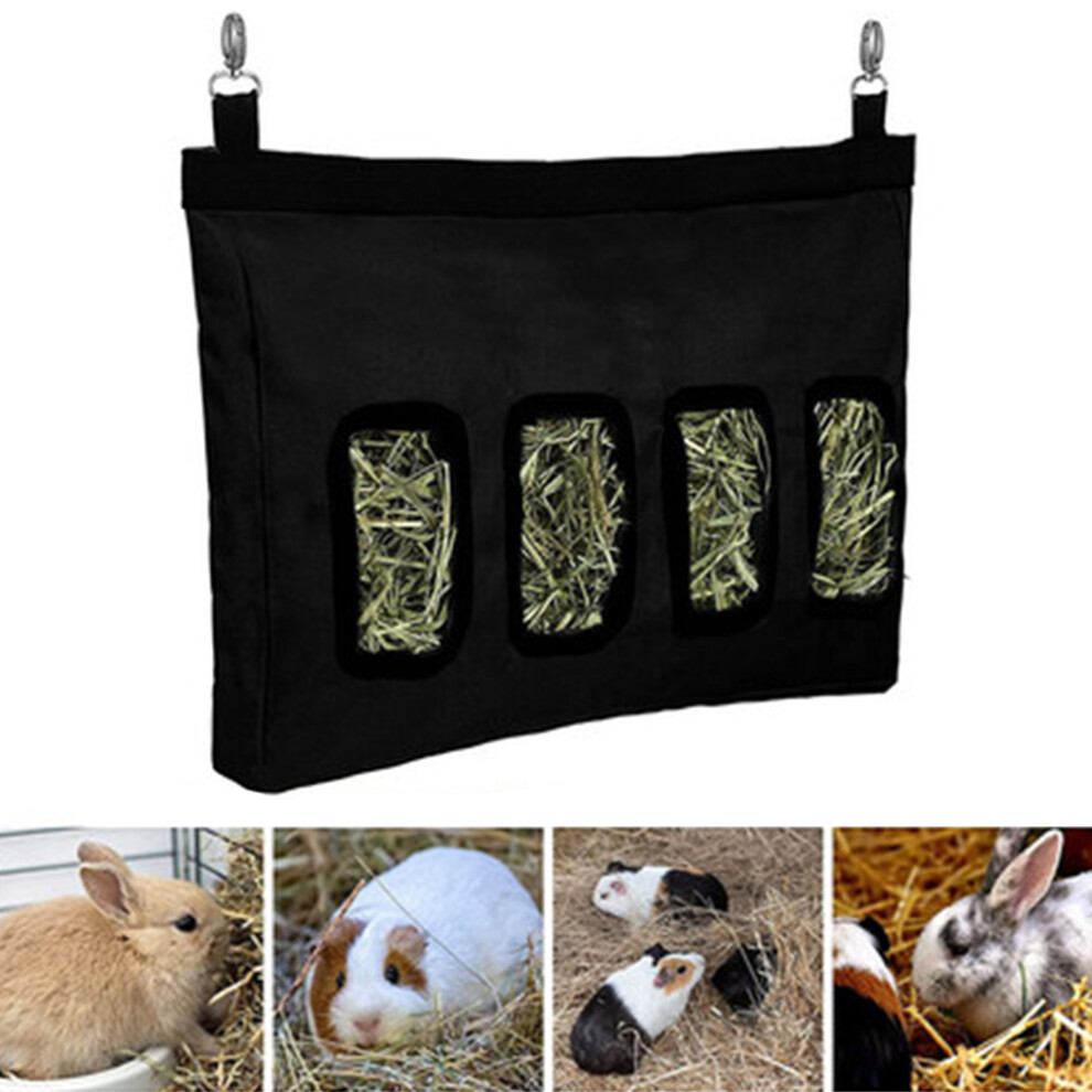 Rabbit Feeding Bag|Large 28*46*4 Rabbit Hay Bag-Black