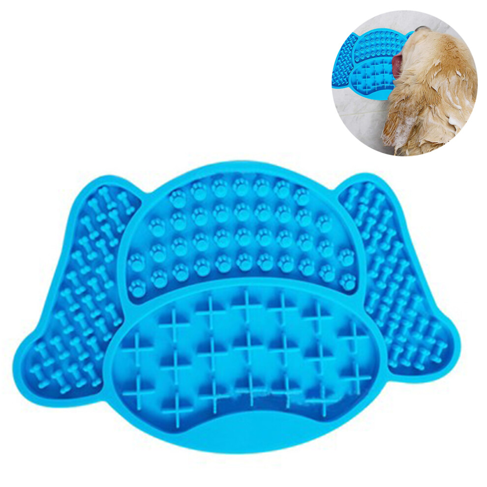 Silicone Licking Mat For Dogs, Dog Slow Feeder Mat,Dog Lick Mat-Blue