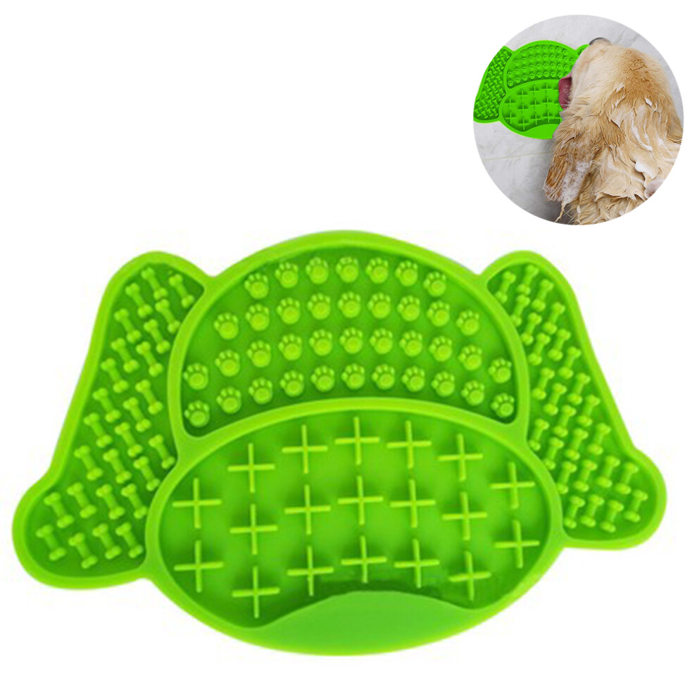 Silicone Licking Mat For Dogs, Dog Slow Feeder Mat,Dog Lick Mat-Green