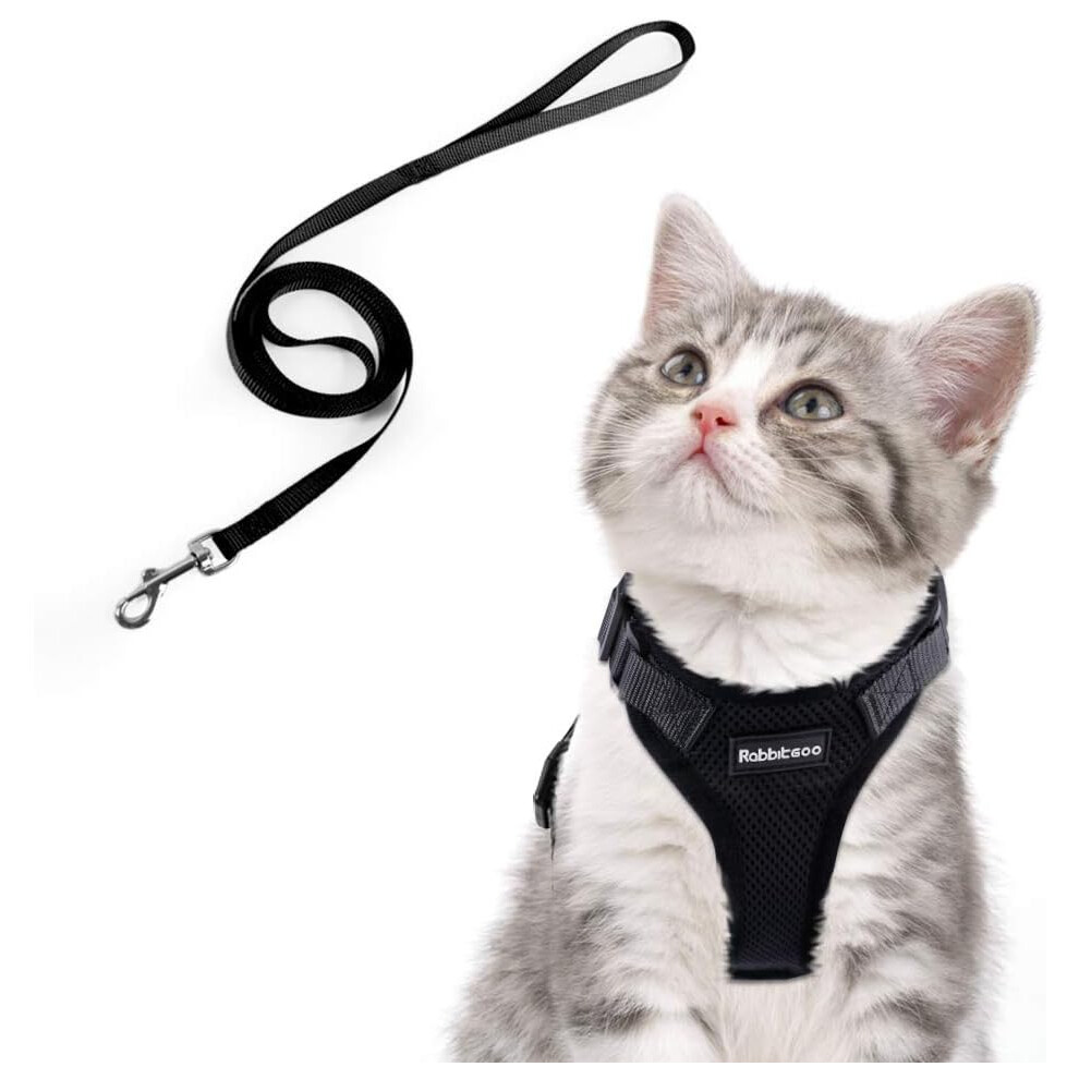 Cat Small Dog Leash Kitten Harness Adjustable Black Xs Reflective Cat Harness Collar Breathable Vest