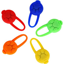 5 Pieces Silicone Dog Luminous Charms Dogs And Cats Spotlights 3 Modes Flashing Light Waterproof Clip