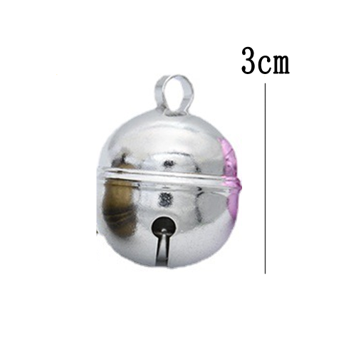 4Pcs Strings Pet Cat Bells Tracker Bell Brass With Keychain For Collars Vacuum Cleaner Silver 1