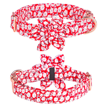 Collar For Girls Collar For Girls With Beautiful Flowers Adjustable Metal Safety Buckle And Red Flower