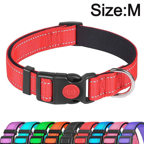 Reflective Dog Collar With Safety Adjustable Nylon Puppy Collars 1
