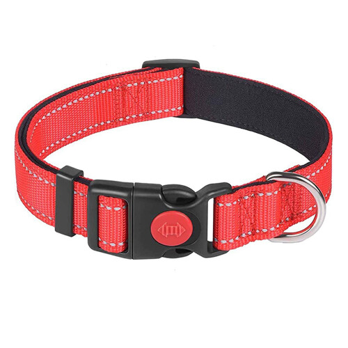 Reflective Dog Collar With Safety Adjustable Nylon Puppy Collars
