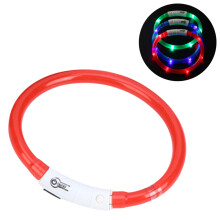 Led Dog Collar, Usb Rechargeable Glowing Pet Dog Collar For Night-Red50Cm