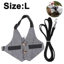 Rabbit Vest Harness And Leash Set Adjustable Formal Suit Style-Rabbit Dressl