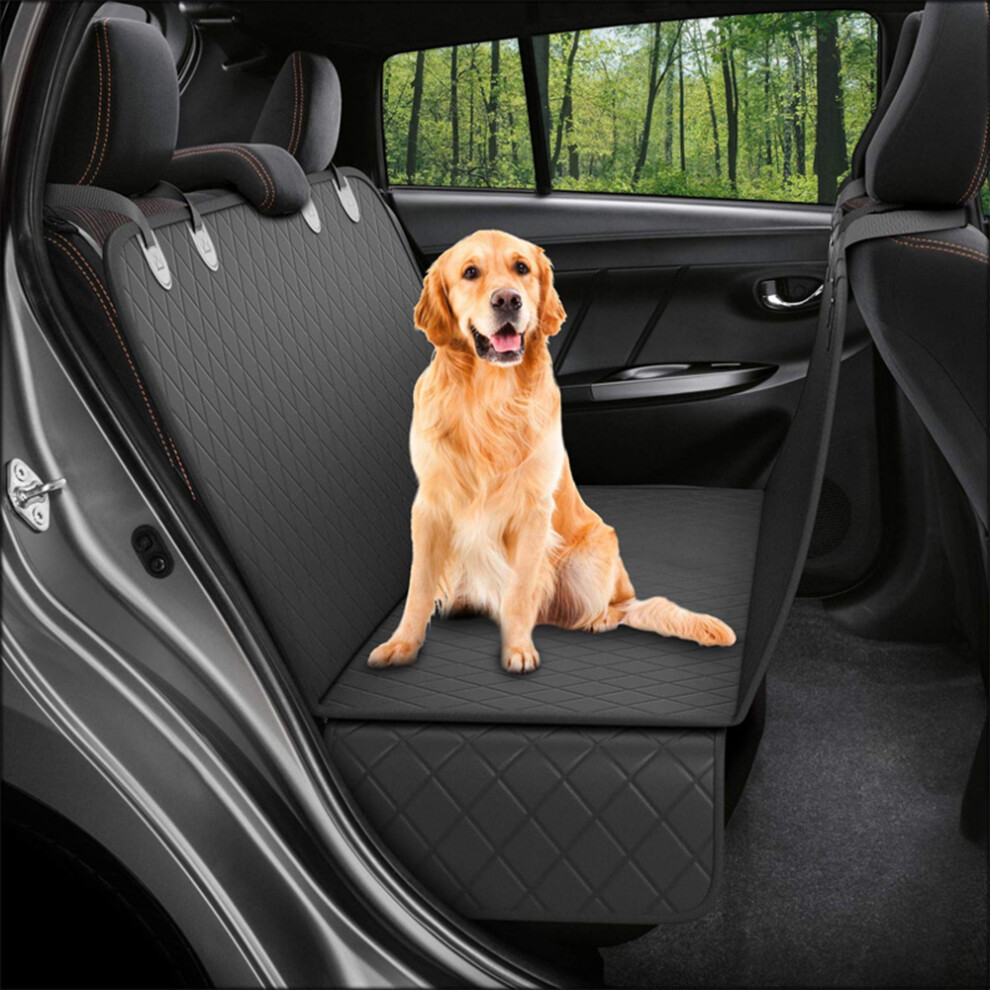 Car Seat Cover For A Dog - Waterproof Cover For The Back Seat Of The Car With Side Protection And Visibility - Universal Protective Cover