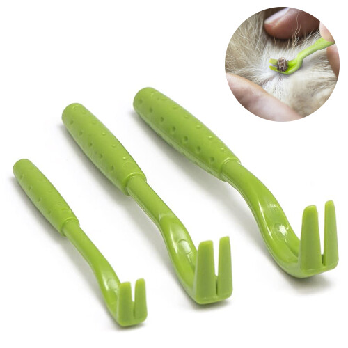 Pet Ixodes Extractor|3-Piece Pet Ixodes Picker - Green 2