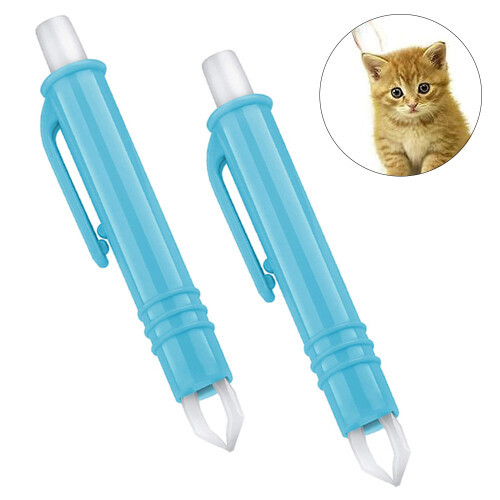 Pet Ixodes Extractor|2Pcs Pet Flea Clip-Light Blue
