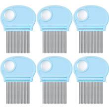 6 Pieces Head Lice Removal Hair Comb With Magnifier For Dogs Cats Pet