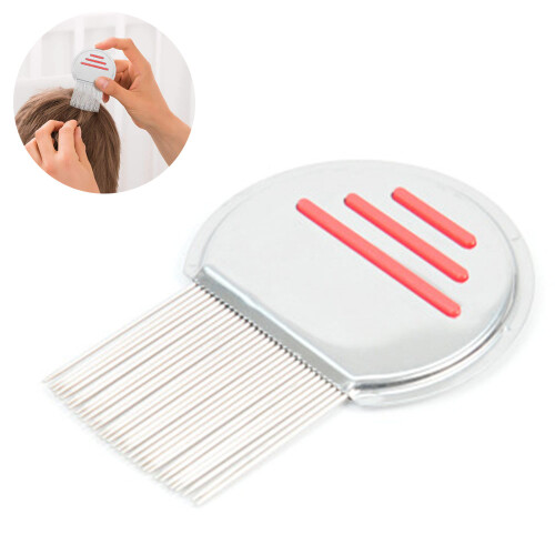 Flea Comb|Stainless Steel Fine Tooth Flea Comb - Red 1