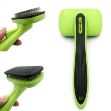 Dog Cat Hair Brushcleaning Slicker Brushpet Grooming Brushgreen