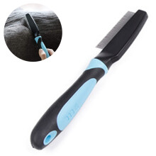 Dogs Dematting Comb, Stainless Steel Blades Rakes, Grooming Tool-Lake Blue